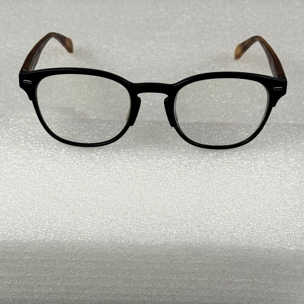 Marchon NYC M-3802 001 Black Tortoise Round Eyeglasses Frames 49-20-145 Italy